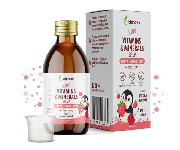 Blendea KIDS Sirup s vitaminy, minerály a betaglukany 150 ml