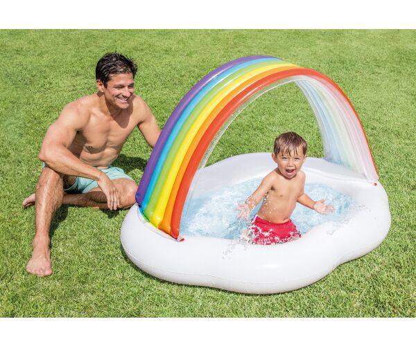 57141NP Bazén dětský duha 142 x 119 x 84 cm