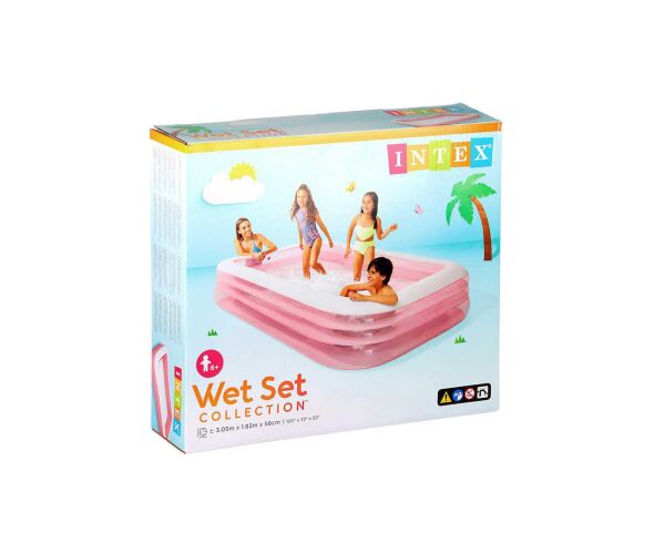 58487NP Intex Bazén nafukovací růžový