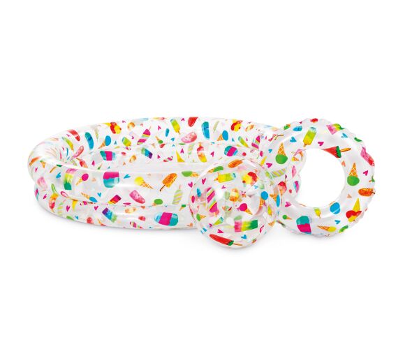 59460NP Nafukovací bazén s kruhem a míčem 122 x 25 cm