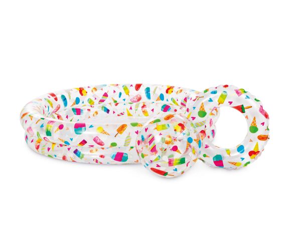 59460NP Nafukovací bazén s kruhem a míčem 122 x 25 cm