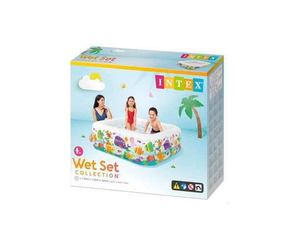 57471NP Nafukovací bazén - akvárium 159 x 159 x 50 cm