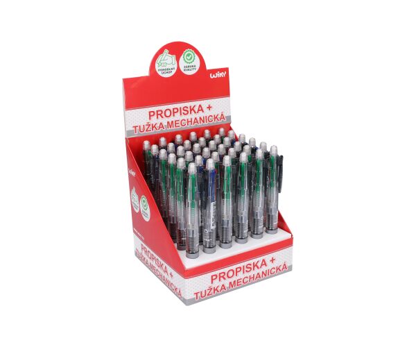 Tužka mechanická 0,7mm + 4 barevná propiska