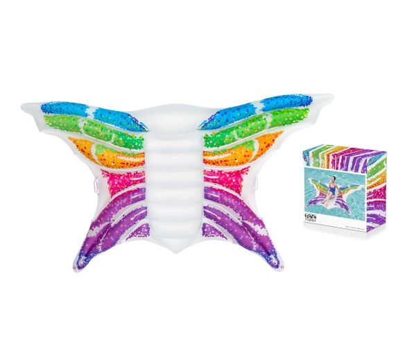 43261 Nafukovací lehátko - duhový motýl, 294x193 cm