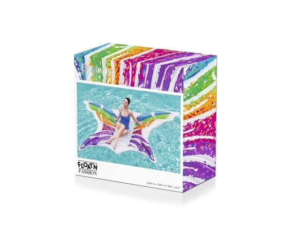 43261 Nafukovací lehátko - duhový motýl, 294x193 cm