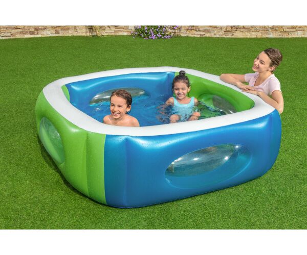 51132 Bazén nafukovací s okny 168x168x56cm