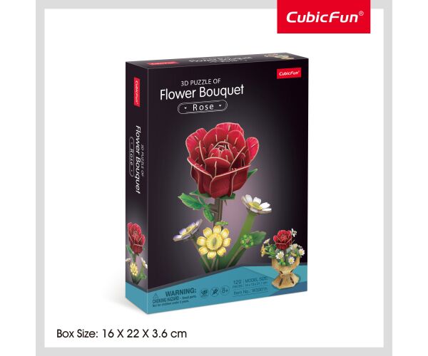 Puzzle 3D Kytice růže 120 dílků