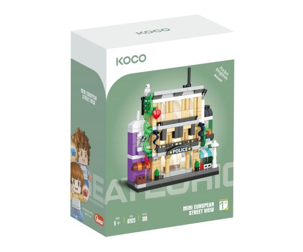 KOCO Stavebnice Policejní stanice 309 dílků 8x3,5x9,5 cm