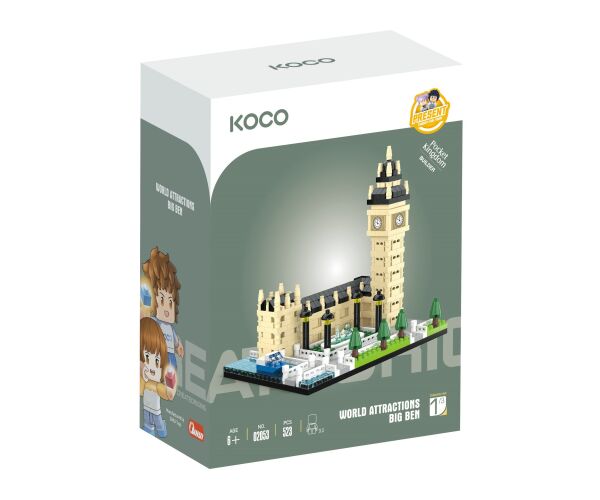 KOCO Stavebnice Big Ben 523 dílků 12x8x11,5 cm