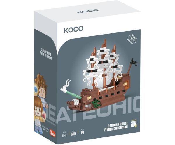 KOCO Stavebnice Bludný Holanďan 320 dílků 17x3x9 cm