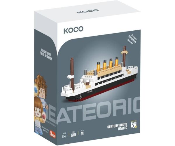 KOCO Stavebnice Titanic 271 dílků 13,5x2,5x4,5 cm