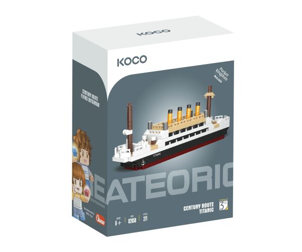 KOCO Stavebnice Titanic 271 dílků 13,5x2,5x4,5 cm