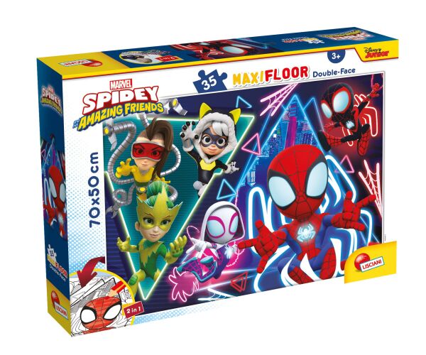Spider-man Spidey Puzzle MAXI-FLOOR oboustranné 70x50 cm 35 dílků