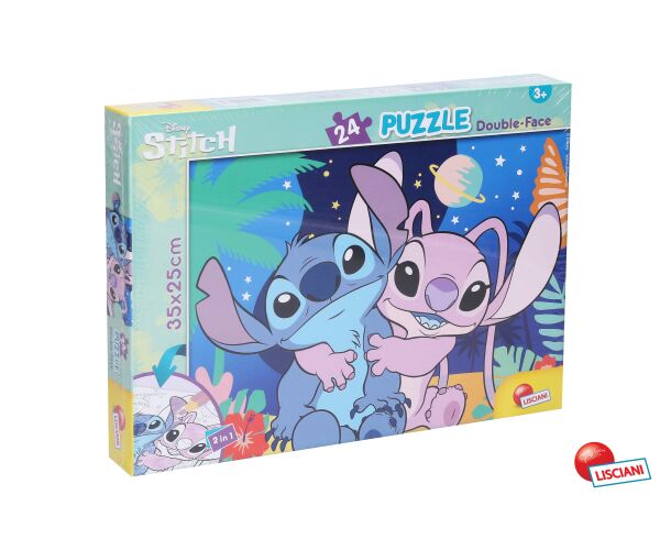 Stitch puzzle oboustranné 35x25 cm 24 dílků