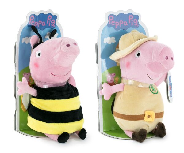 Peppa Pig plyš Peppa v oblečku 28 cm