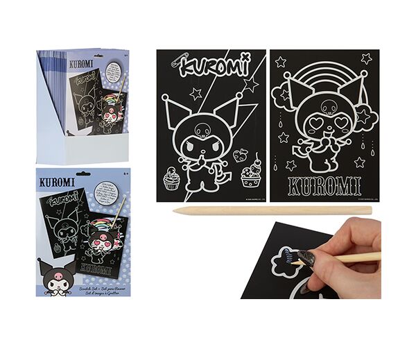 Hello Kitty Kuromi Seškrabávací obrázky