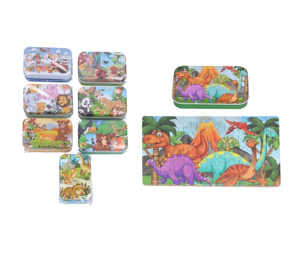 Puzzle 60 ks v plechové krabičce