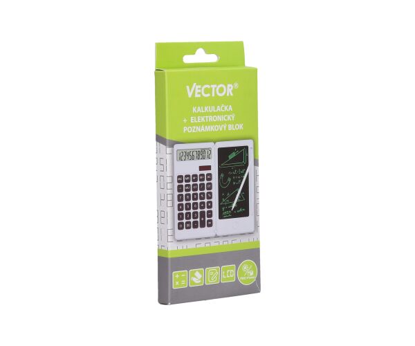 Kalkulačka + elektronický poznámkový blok VECTOR