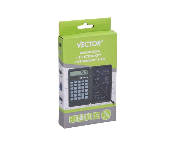 Kalkulačka + elektronický poznámkový blok VECTOR
