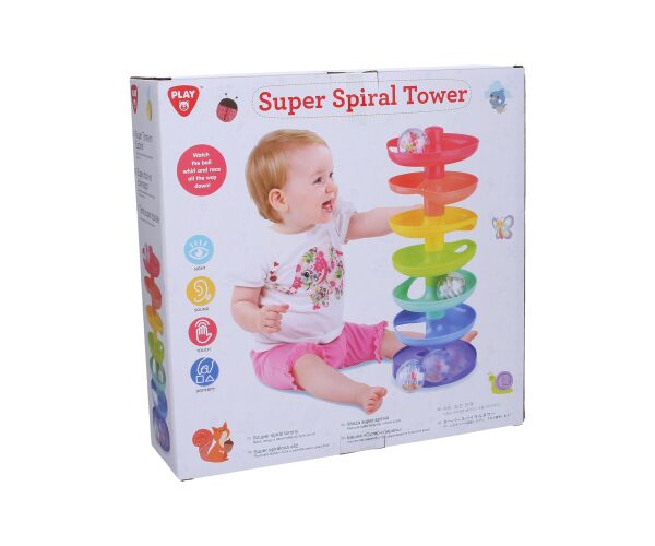 Spirála s míčky duhová 37 cm