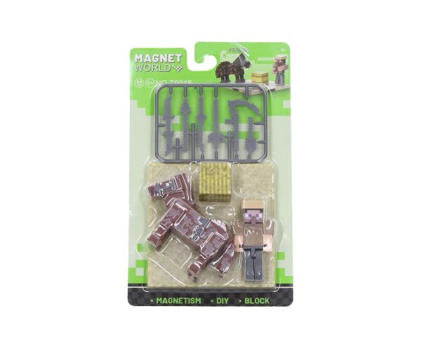 Stavebnice Magnet World farmář s koněm