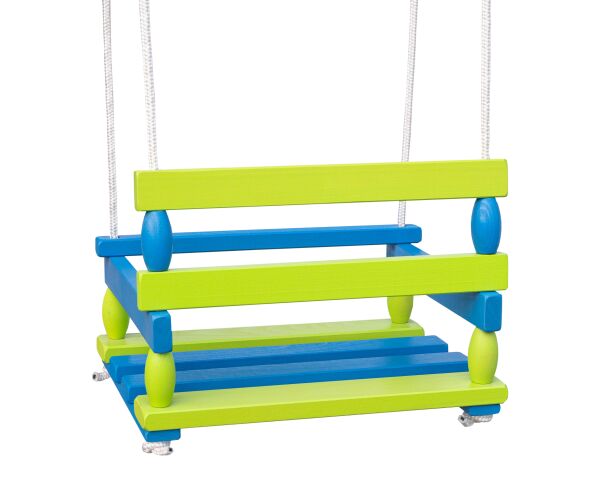 Houpačka dřevěná zelená 38x29 cm