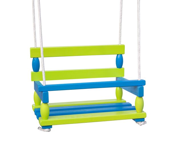 Houpačka dřevěná zelená 38x29 cm