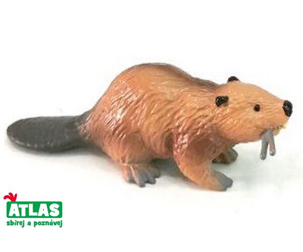 A - Figurka Bobr s větvičkou 10,5 cm
