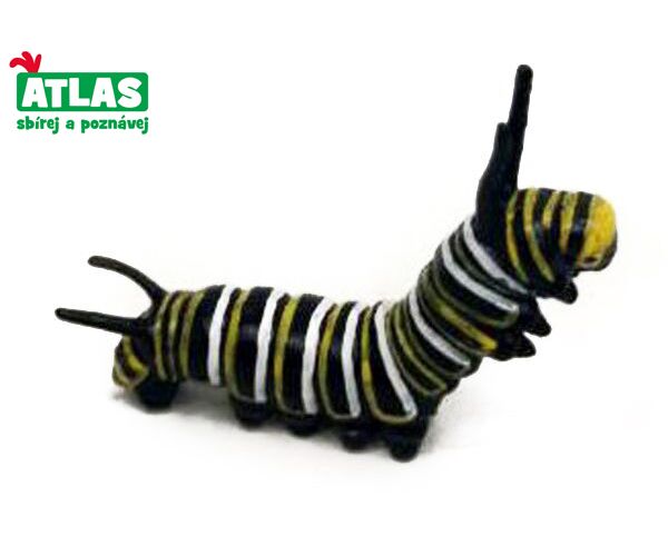 A - Figurka Housenka Monarcha stěhovavý 6,5 cm