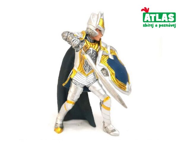 B - Figurka Rytíř v bílé zbroji 10 cm