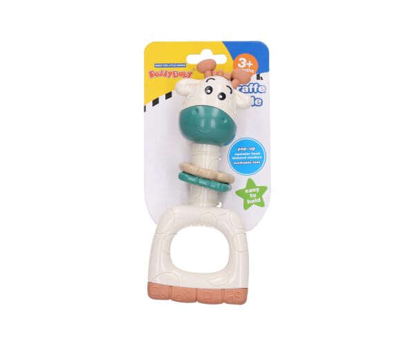 Chrastítko pískací žirafa 16 cm