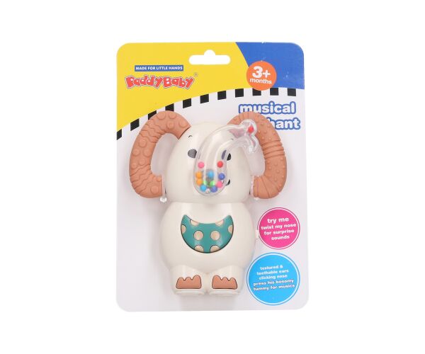 Chrastítko slon s efekty 12 cm