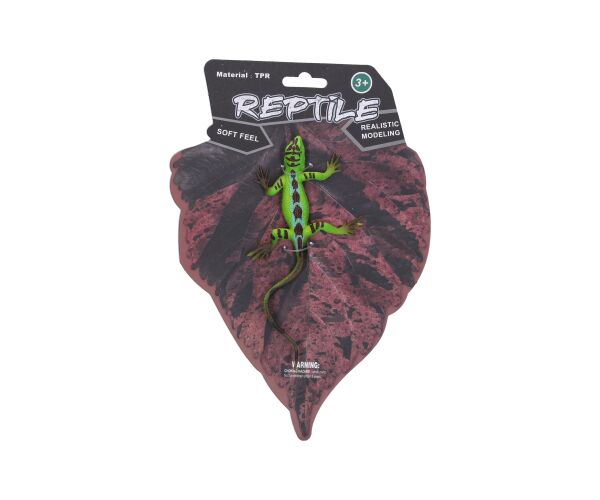 Ještěrka gumová zelená 17 cm