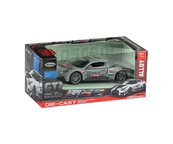 Auto kovové závodní na zpětné natažení 12 cm