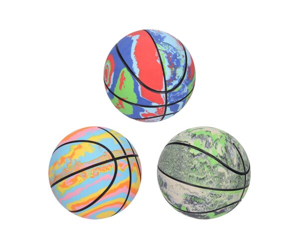 Míč basketbal duhový 9 cm
