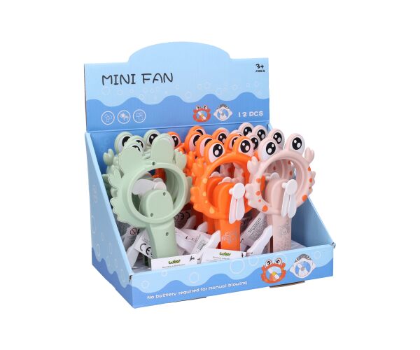 Ruční větráček krab 19 cm