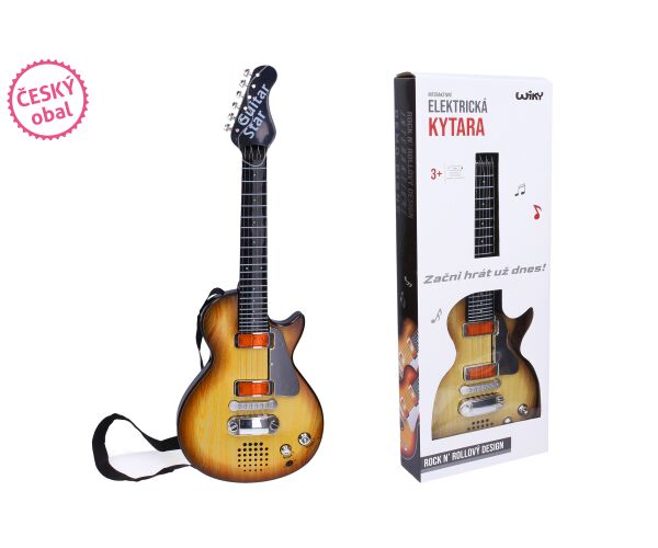 Elektrická kytara s efekty 55 cm - český obal