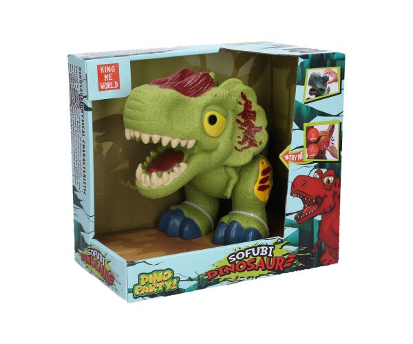 Dinosaurus s efekty zelený 26x18x13 cm