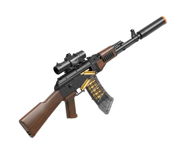 Puška AK-47 s patronami a pěnovými náboji 91 cm