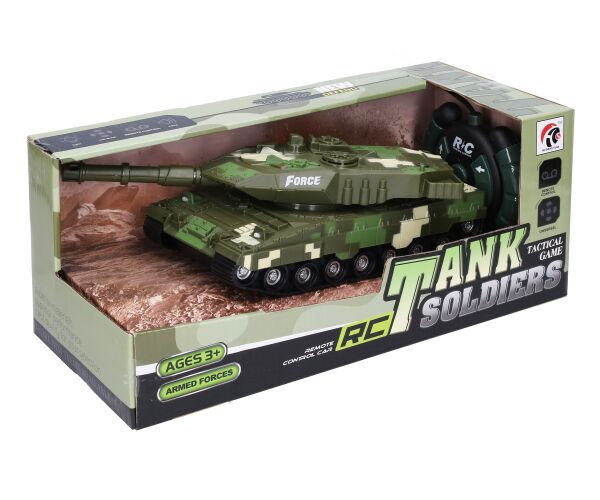 Tank RC na dálkové ovládání s efekty 28 cm
