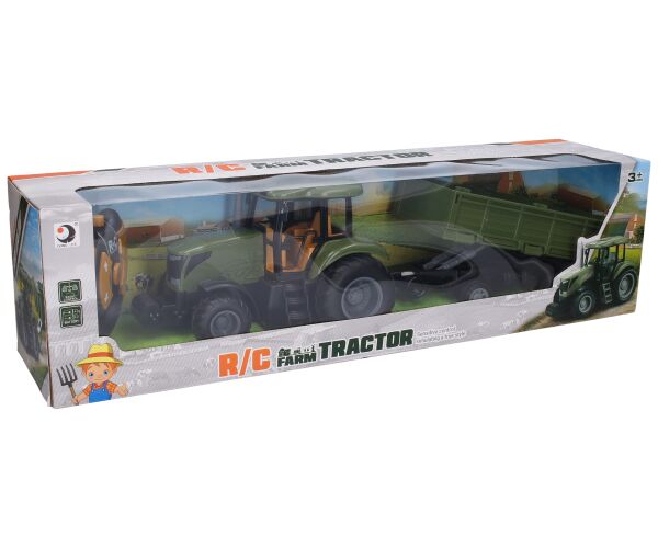 Traktor s vlečkou RC na dálkové ovládání 40 cm