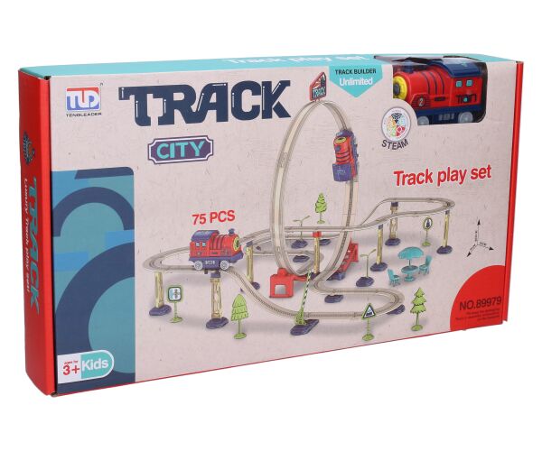 Dráha vlaková se smyčkou 55x52x36,5 cm