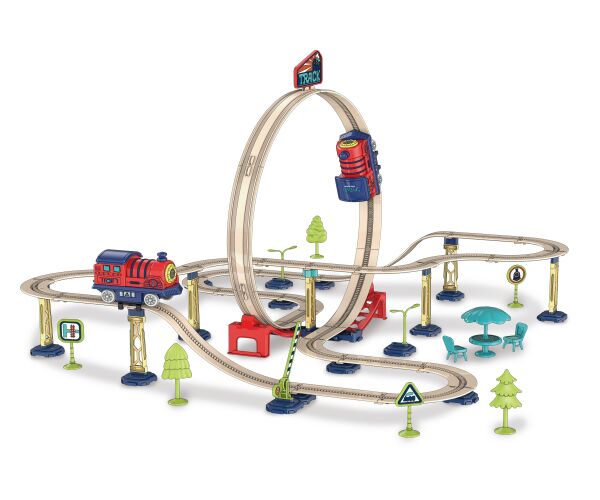 Dráha vlaková se smyčkou 55x52x36,5 cm