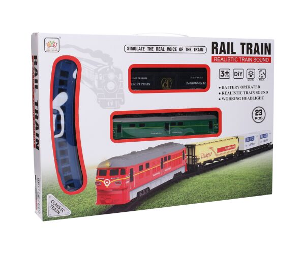 Vlak trať s efekty 106x106 cm