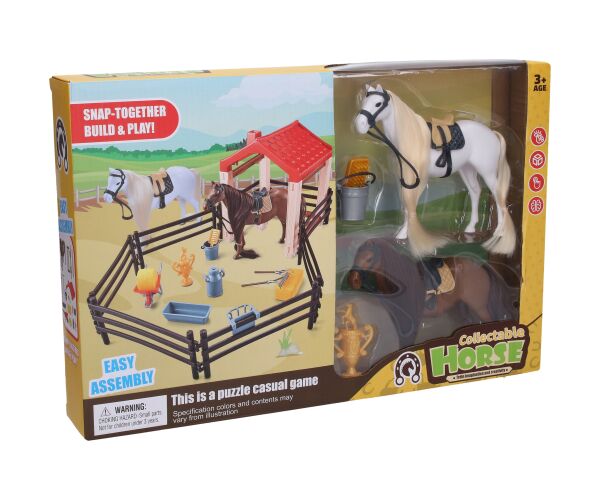 Kůň s ohradou figurky set 14 cm
