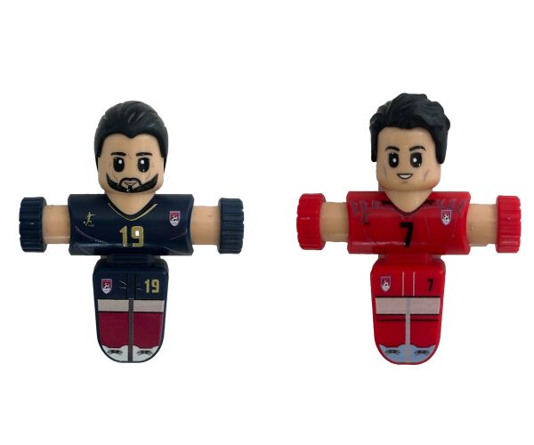 Fotbalista figurka vystřelovací set s páskami 7 cm set 5 ks