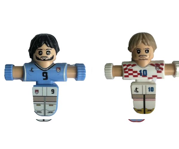 Fotbalista figurka vystřelovací set s páskami 7 cm set 5 ks
