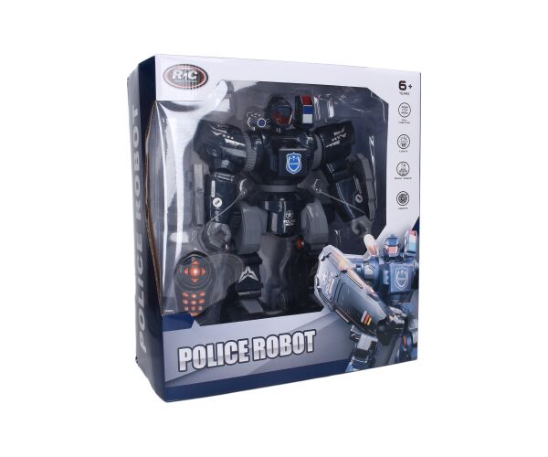 Robot Police střílející s efekty RC na dálkové ovládání 38 cm