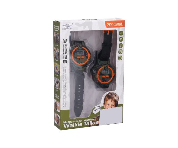 Hodinky a vysílačka walkie-talkie set 9x6 cm