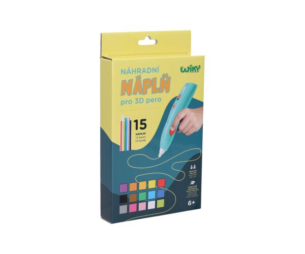Náhradní náplně do 3D pera WIKY 15x3 m - český obal